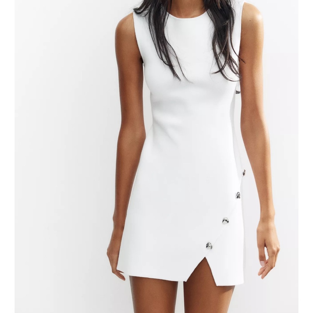 Zara short knit button dress